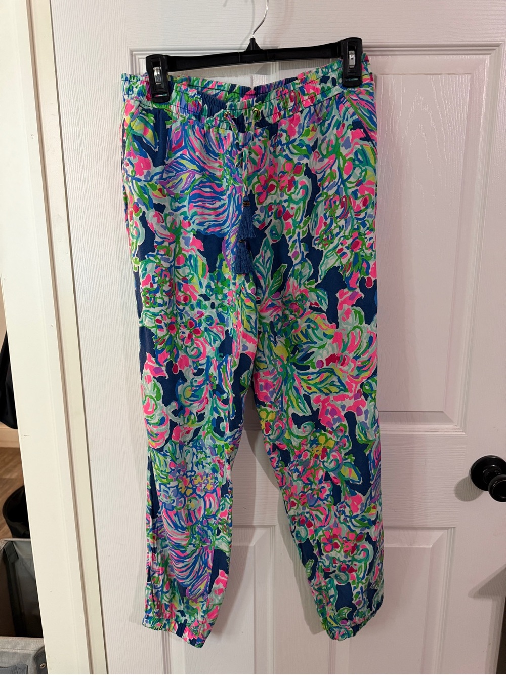 Lilly Pulitzer Piper Pull-On Jogger Pants Exotic Escapade Size M
